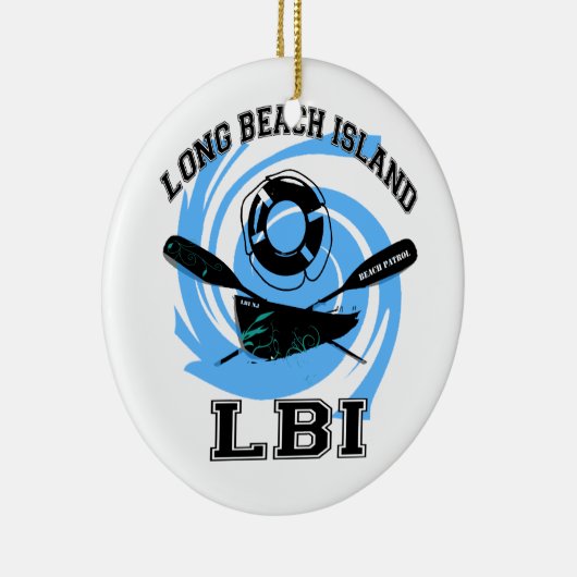 Long Beach Keramisch Ornament (Rechts)