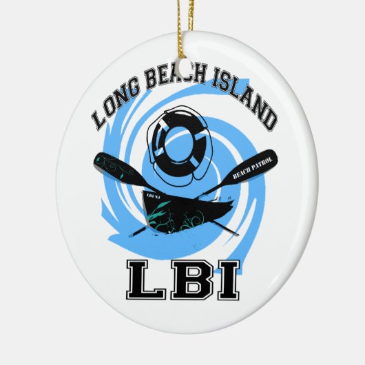 Long Beach Keramisch Ornament (Links)