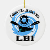 Long Beach Keramisch Ornament (Achterkant)