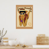 Long Beach, Lady on Beach Poster (Keuken)