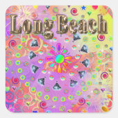 Long Beach Lucky Golden Sticker (Voorkant)