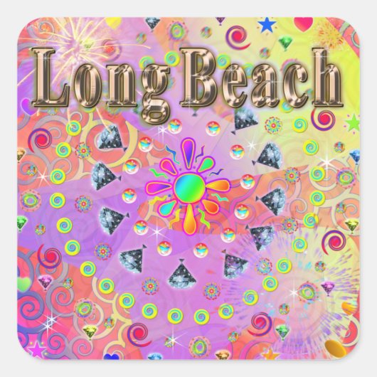 Long Beach Lucky Golden Sticker (Voorkant)