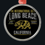 Long Beach Metalen Ornament<br><div class="desc">Long Beach</div>