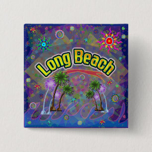 Long Beach Noble Voyage Knop Vierkante Button 5,1 Cm