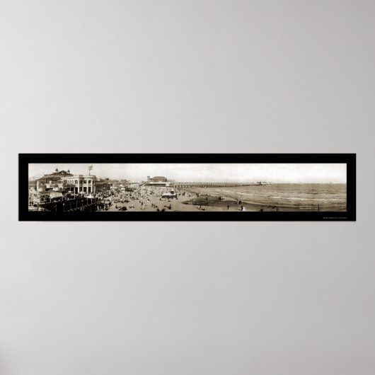 Long Beach Pier CA Photo 1907 Poster (Voorkant)