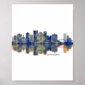 Long Beach Skyline Poster (Voorkant)