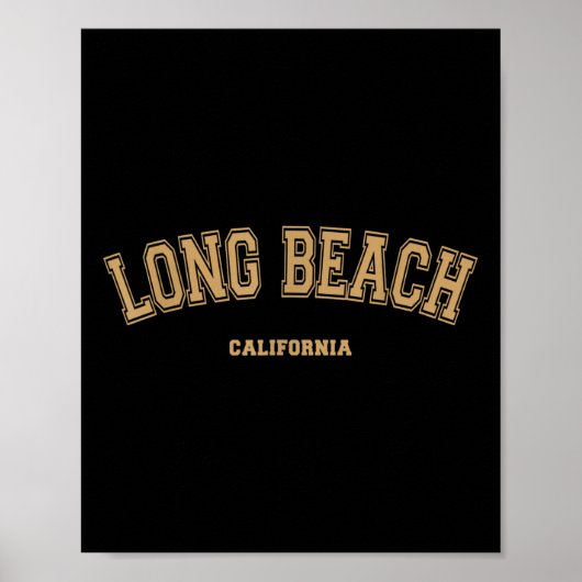 Long Beach Sports College stijl op Long Beach Poster (Voorkant)