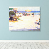 Long Beach (staat New York) (door E.H. Potthast) Canvas Afdruk (Insitu (Houten vloer))