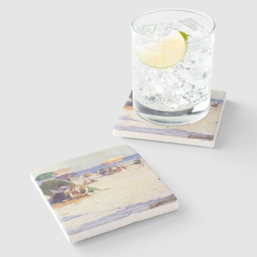 Long Beach (staat New York) Stenen Onderzetter (Zijkant)