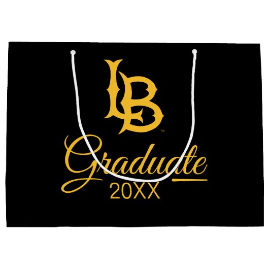 Long Beach State Logo Afstuderen Groot Cadeauzakje (Achterkant)