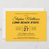 Long Beach State Logo Afstuderen Kaart (Achterkant)