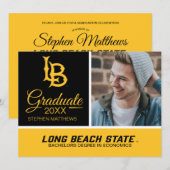 Long Beach State Logo Afstuderen Kaart (Voorkant / Achterkant)