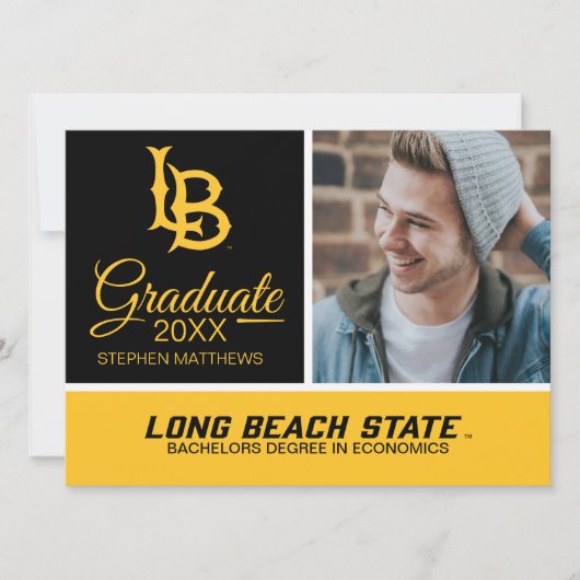 Long Beach State Logo Afstuderen Kaart (Voorkant)