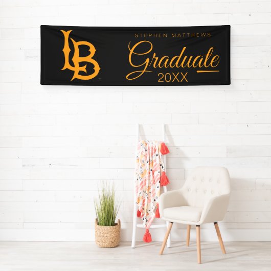 Long Beach State Logo Afstuderen Spandoek (Insitu)
