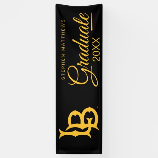 Long Beach State Logo Afstuderen Spandoek (Verticaal)