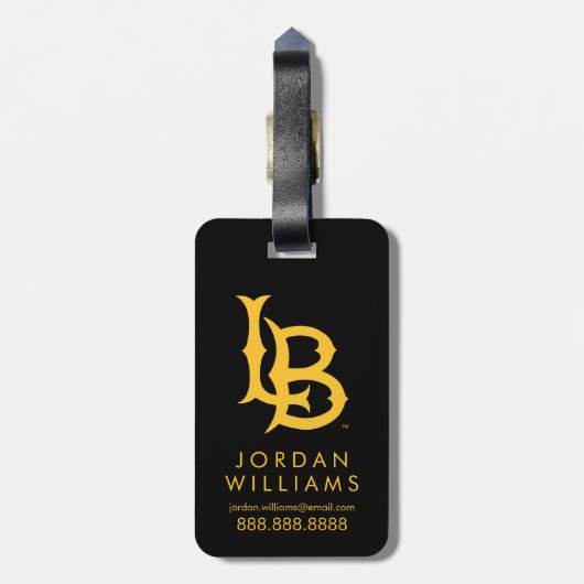 Long Beach State Logo Bagagelabel (Achterkant verticaal)