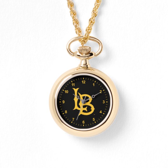Long Beach State Logo Horloge (Voorkant)