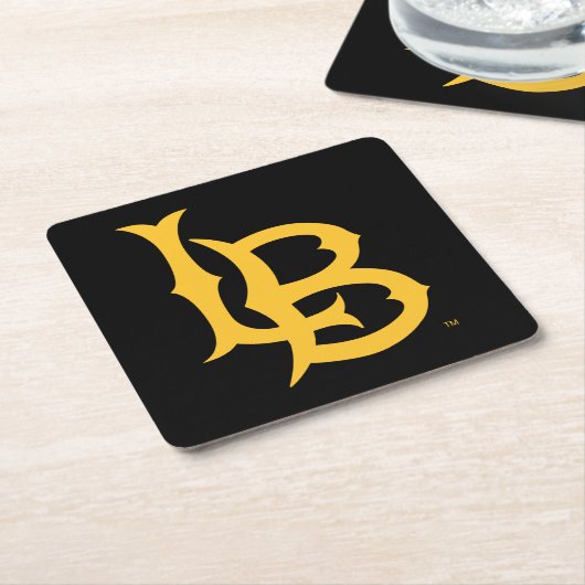 Long Beach State Logo Kartonnen Onderzetters (Schuin)