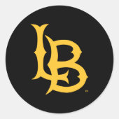 Long Beach State Logo Ronde Sticker (Voorkant)