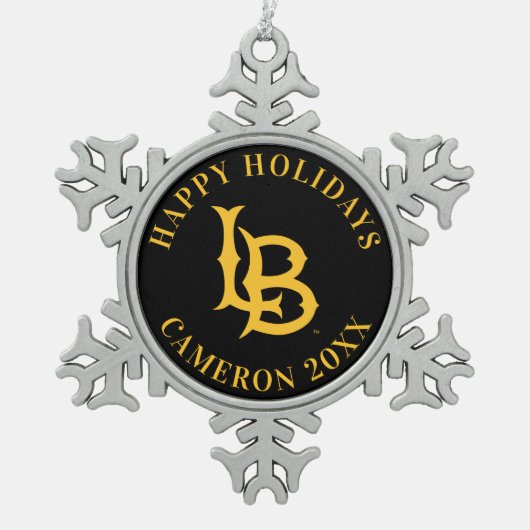 Long Beach State Logo Tin Sneeuwvlok Ornament (Voorkant)