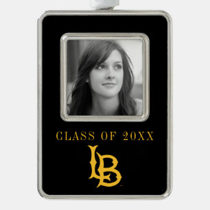 Long Beach State Logo Verzilverd Omlijst Ornament