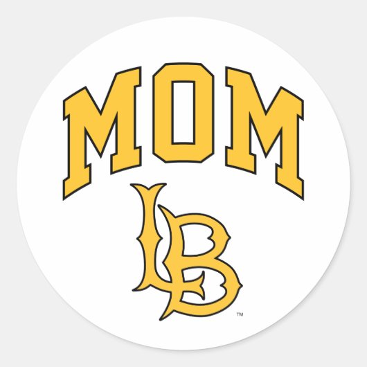 Long Beach State mama Ronde Sticker (Voorkant)