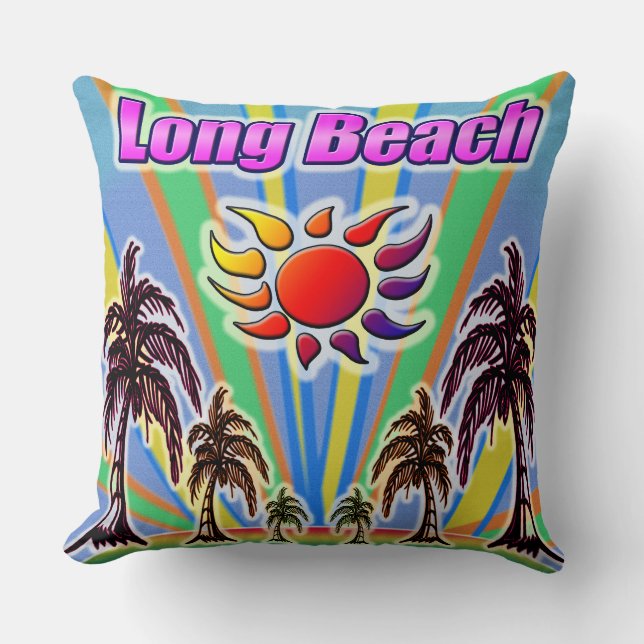 Long Beach Summer Love Pillow Kussen (Voorkant)