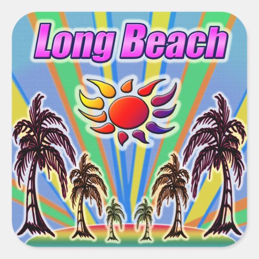 Long Beach Summer Love Sticker (Voorkant)