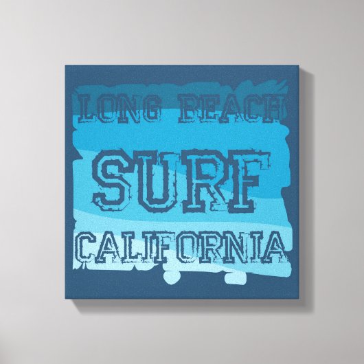 Long Beach Surf California Canvas Afdruk (Voorkant)