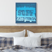 Long Beach Surf California Canvas Afdruk (Insitu (Slaapkamer))