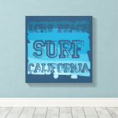 Long Beach Surf California Canvas Afdruk (Insitu (Houten vloer))