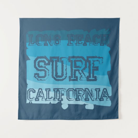 Long Beach Surf California Wandkleed (Voorkant (horizontaal))