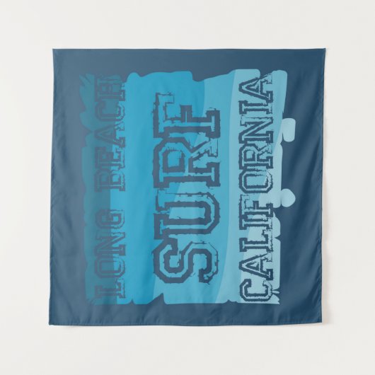 Long Beach Surf California Wandkleed (Voorkant)