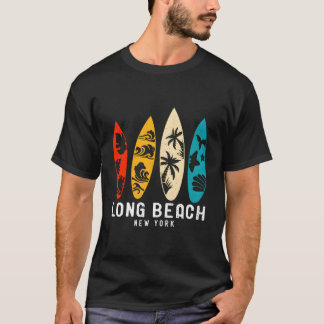  Long Beach Surfen op New York Beach T-shirt