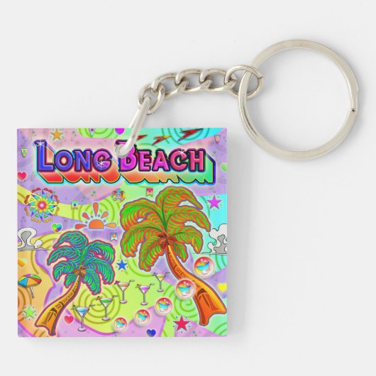 Long Beach Vacation Target Keychain (Achterkant)