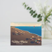 Long Beach (Velika Plaža) Montenegro Briefkaart (Staand voorkant)