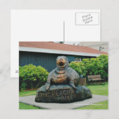 Long Beach Wa Wooden Walrus Briefkaart (Voorkant / Achterkant)