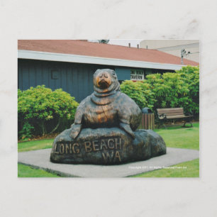 Long Beach Wa Wooden Walrus Briefkaart