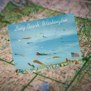 Long Beach, Washington Travel foto Briefkaart