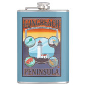 Long Beach, WashingtonTravel Heupfles (Voorkant)