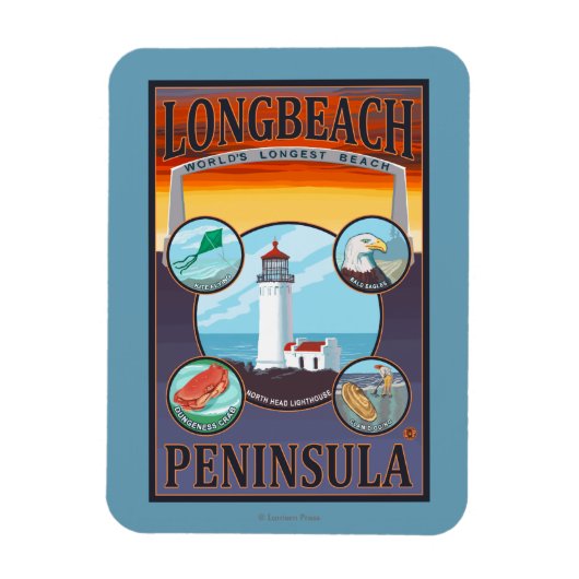 Long Beach, WashingtonTravel Magneet (Verticaal)