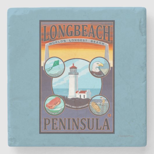 Long Beach, WashingtonTravel Stenen Onderzetter (Voorkant)