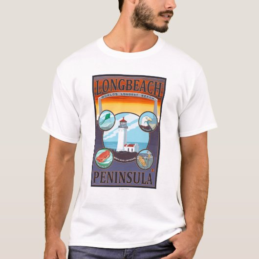 Long Beach, WashingtonTravel T-shirt (Voorkant)