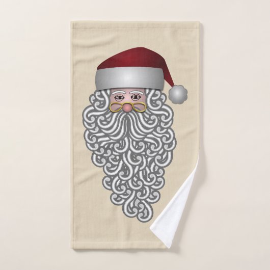 Long Beard Santa Bad Handdoek (Handdoek)
