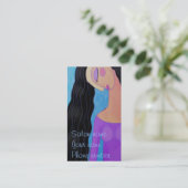 Long Black Hair Afsprakenkaartje (Staand voorkant)