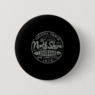 Long board North Shore Surf Hawaii Beach Ronde Button 5,7 Cm