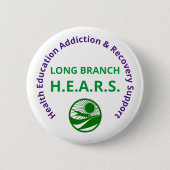 Long Branch HEARS Standaard Grootte Knop Ronde Button 5,7 Cm (Voorkant)