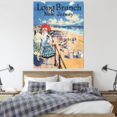 Long Branch, New Jersey 1917 Canvas Print  (Insitu (Slaapkamer))