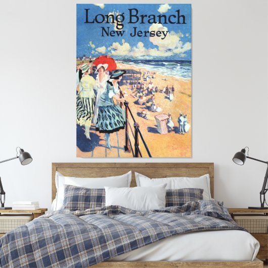 Long Branch, New Jersey 1917 Canvas Print (Insitu (Slaapkamer))