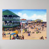 Long Branch New Jersey Bathing Beach Poster (Voorkant)